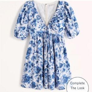 Abercrombie & Fitch poplin v-neck mini dress (like new!)